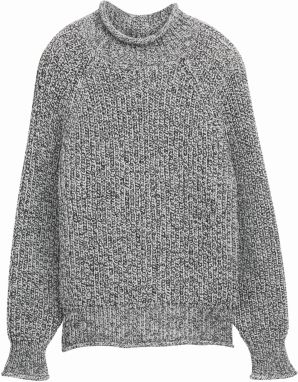 TOM TAILOR DENIM Sveter  čierna / biela