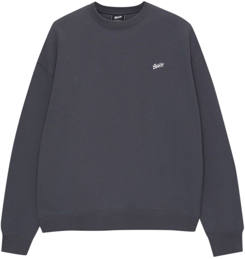 Pull&Bear Mikina  enciánová / biela