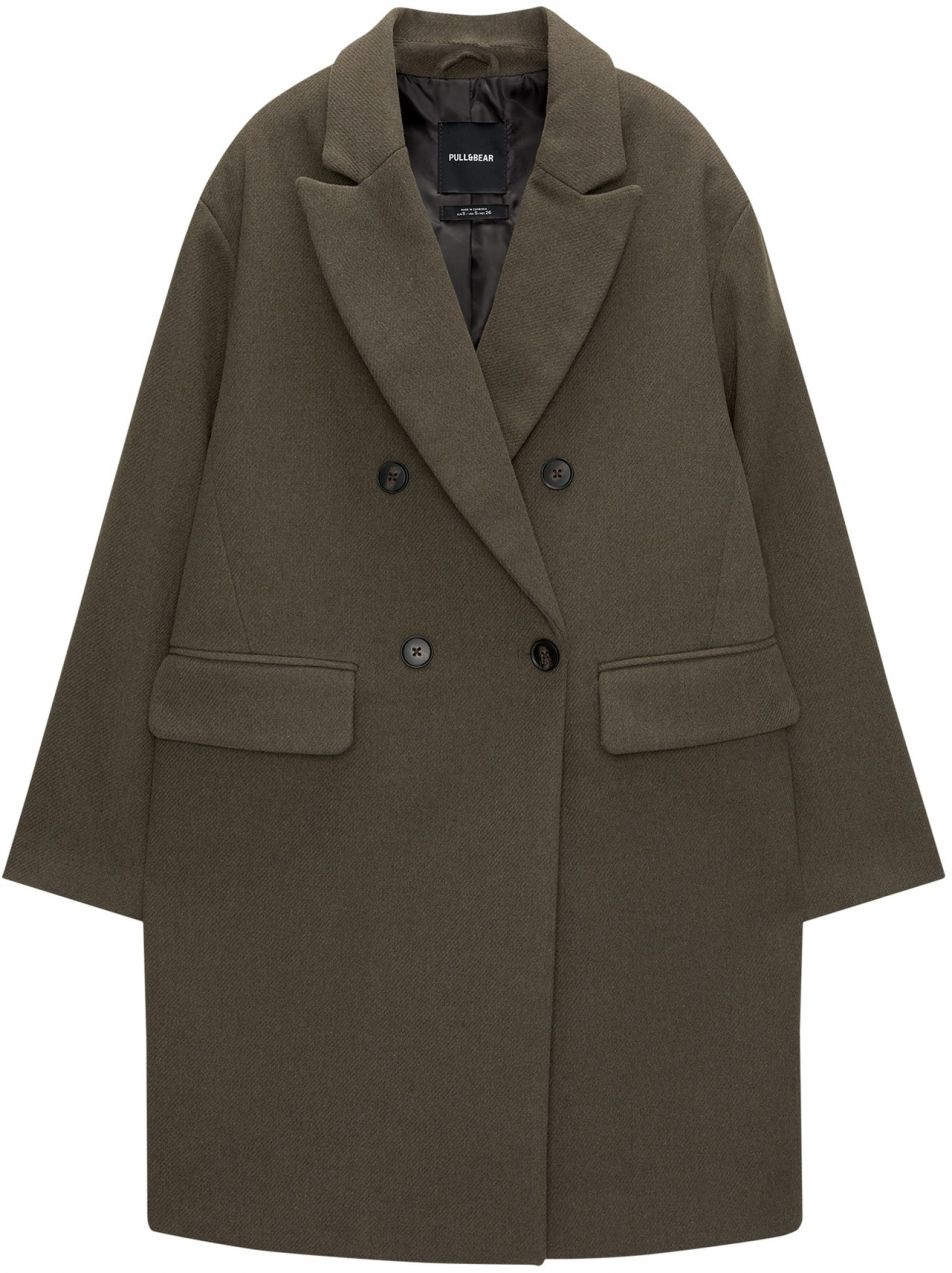 Pull&Bear Prechodný kabát  kaki