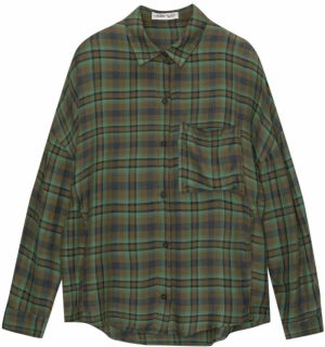 Pull&Bear Blúzka  tmavomodrá / olivová / svetlozelená