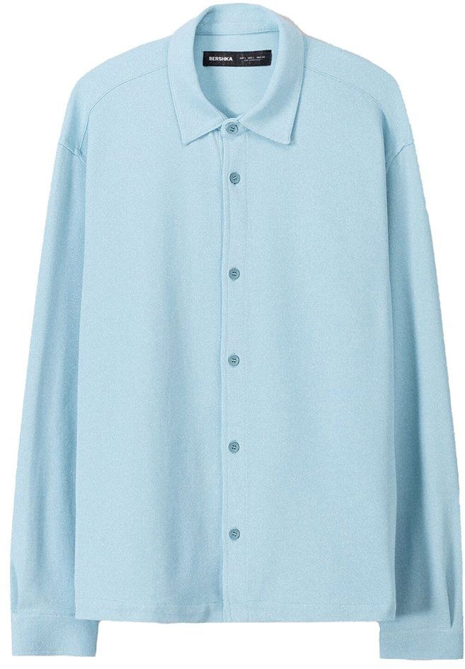 Bershka Košeľa  nebesky modrá