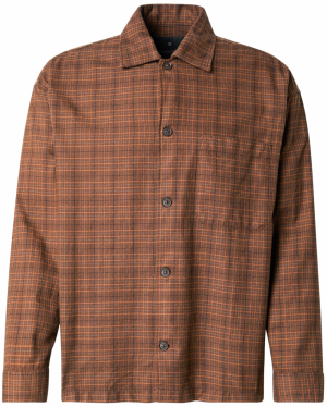 JACK & JONES Košeľa 'JPRBLAMADISON'  karamelová / tmavohnedá / biela