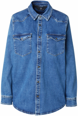 SISTERS POINT Blúzka 'OSA-SH2'  modrá denim