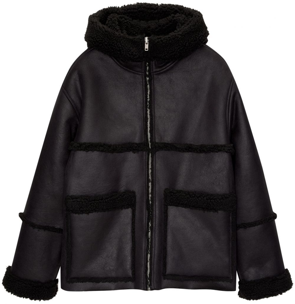 Pull&Bear Zimná bunda  čierna