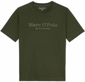 Marc O'Polo Tričko  olivová / šedobiela