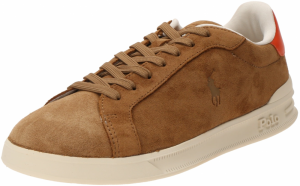 Polo Ralph Lauren Nízke tenisky 'HRT CRT II'  tmavobéžová / oranžová