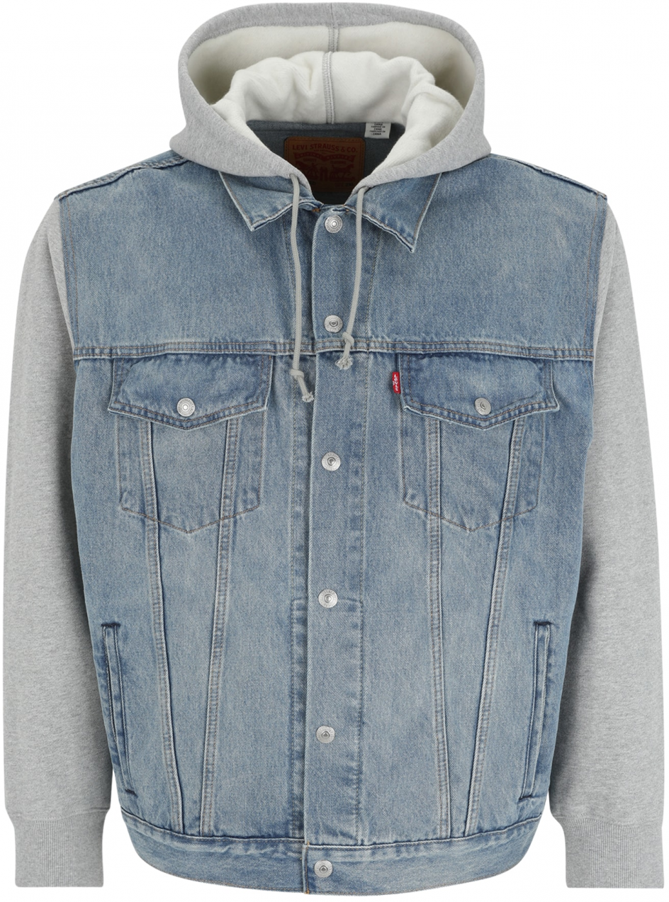 Levi's® Big & Tall Prechodná bunda 'CANDY'  modrá denim / sivá melírovaná