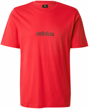 ADIDAS SPORTSWEAR Funkčné tričko 'Essentials Linear'  jasne červená / čierna