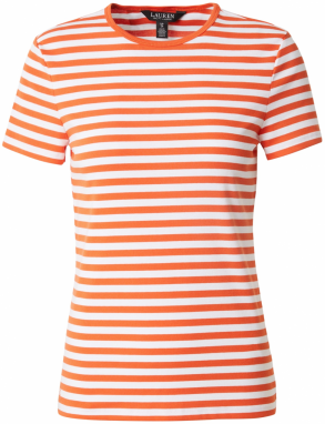 Lauren Ralph Lauren Tričko 'ALLI'  oranžová / biela