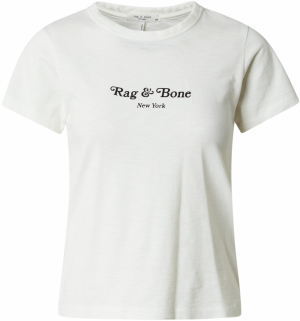 rag & bone Tričko  slonová kosť / čierna