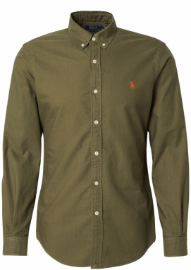 Polo Ralph Lauren Košeľa  olivová / tmavooranžová
