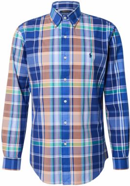 Polo Ralph Lauren Košeľa 'CUBDPPCS'  modrá / kiwi / mandarínková / biela