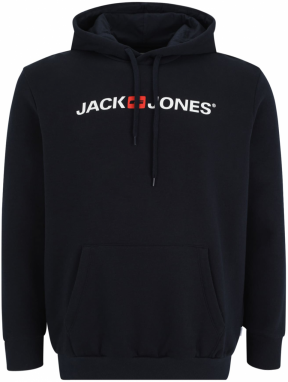 Jack & Jones Plus Mikina  námornícka modrá / červená / biela