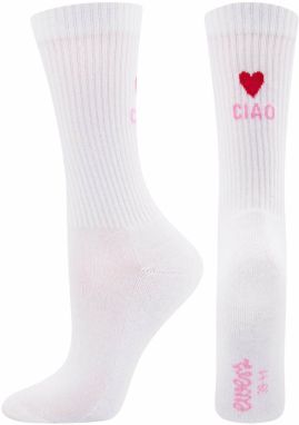 EWERS Ponožky 'Ciao Amore'  fuksia / biela