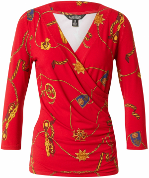 Lauren Ralph Lauren Tričko 'ALAYJA'  námornícka modrá / hnedá / hnedá / červená