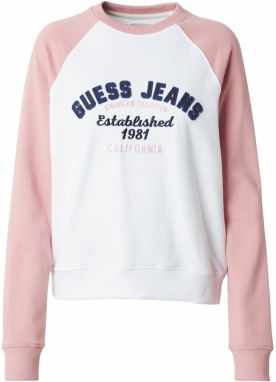 GUESS JEANS Mikina  modrá / námornícka modrá / ružová / biela