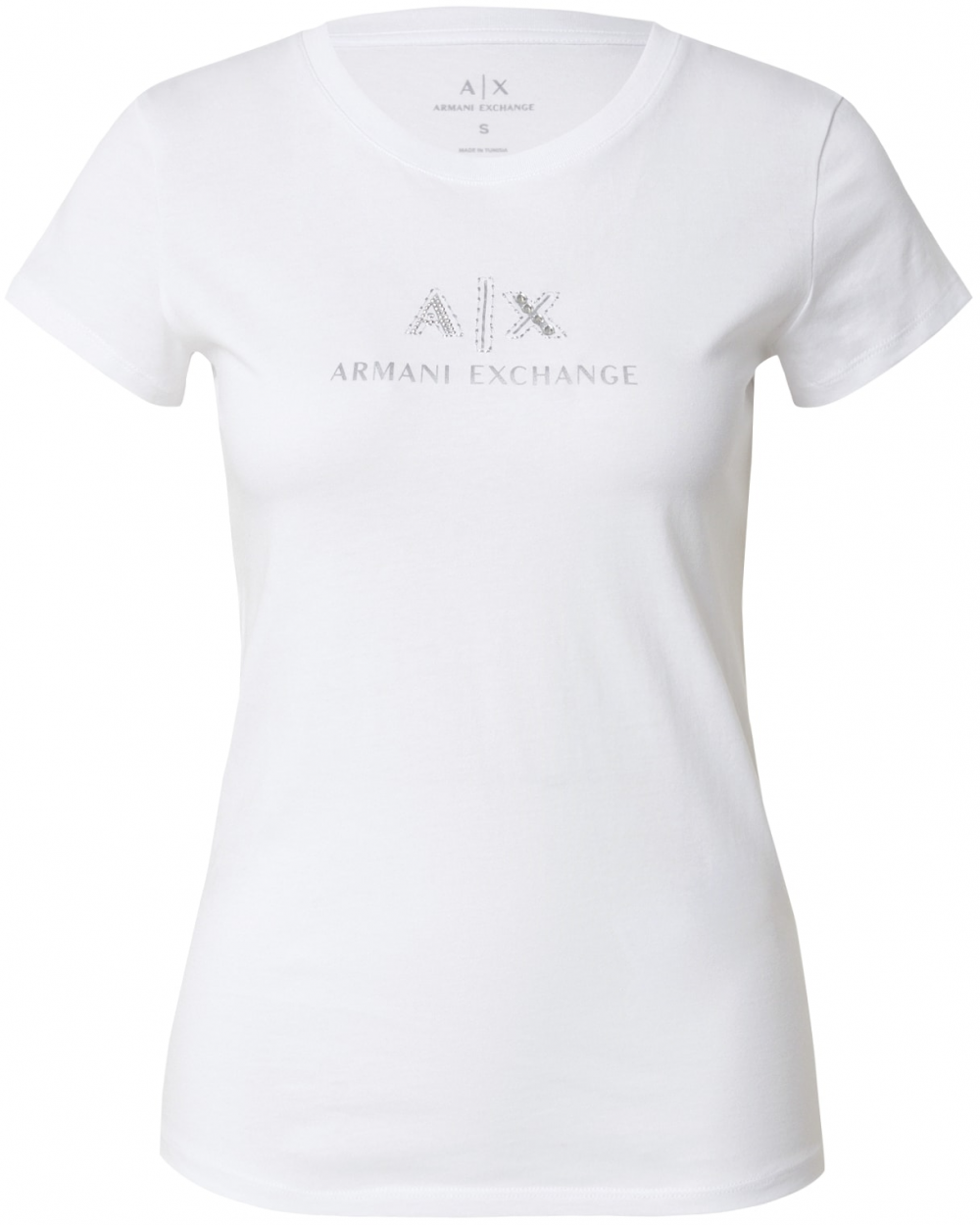 ARMANI EXCHANGE Tričko  sivá / biela