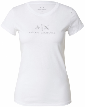 ARMANI EXCHANGE Tričko  sivá / biela