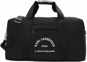 Karl Lagerfeld Víkendová taška 'Rue St-Guillaume'  čierna / biela