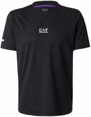 EA7 Emporio Armani Funkčné tričko  čierna / biela
