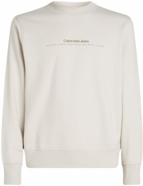 Calvin Klein Jeans Mikina  sivobéžová / olivová