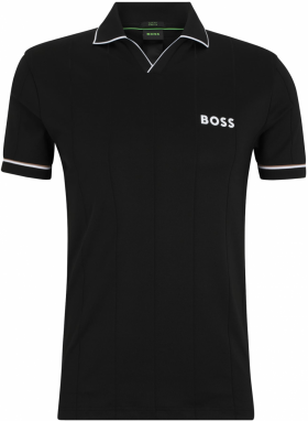 BOSS Funkčné tričko 'Palle'  čierna / biela