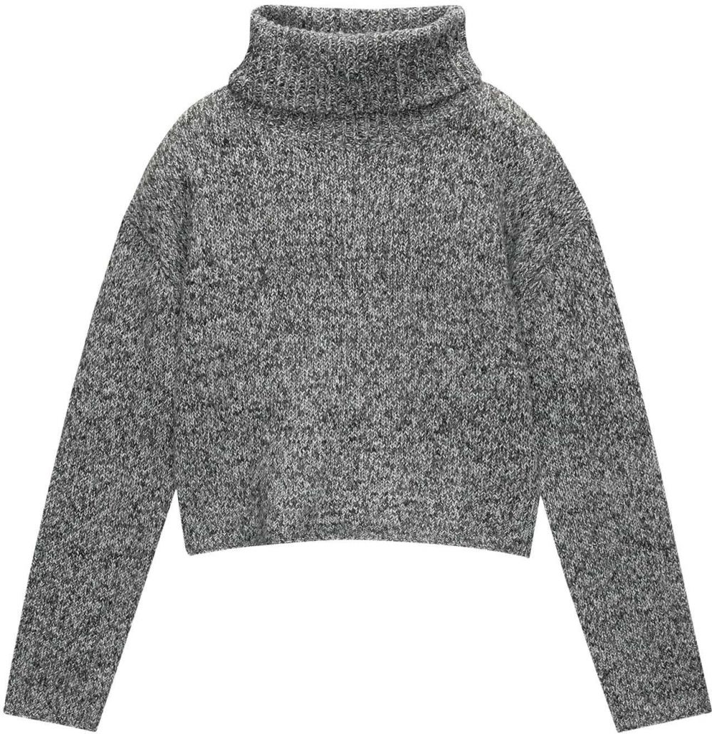 Pull&Bear Sveter  čierna melírovaná