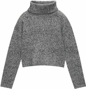 Pull&Bear Sveter  čierna melírovaná