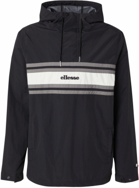 ELLESSE Prechodná bunda 'Agraria'  svetlosivá / čierna / biela