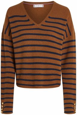 TOMMY HILFIGER Sveter  hnedá / čierna