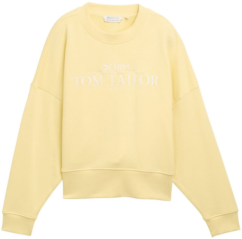 TOM TAILOR DENIM Mikina  svetložltá