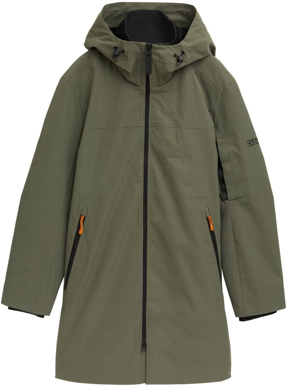 TOM TAILOR DENIM Prechodná parka  olivová / čierna