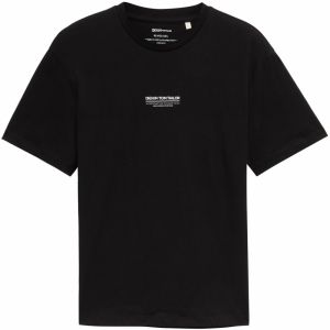 TOM TAILOR DENIM Tričko  čierna / biela
