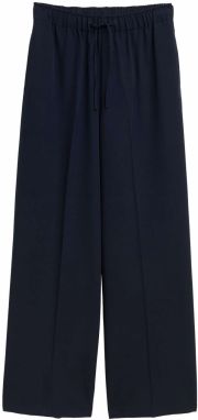 TOM TAILOR DENIM Nohavice s pukmi  tmavomodrá