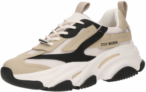 STEVE MADDEN Nízke tenisky 'POSSESSION'  tmelová / čierna / biela