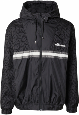 ELLESSE Prechodná bunda 'Tratalias'  tmavosivá / čierna / biela