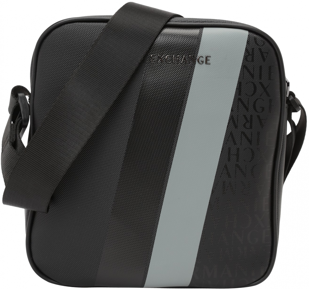 ARMANI EXCHANGE Taška cez rameno 'DYLAN'  mätová / čierna / strieborná