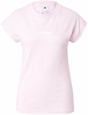 ADIDAS SPORTSWEAR Funkčné tričko 'Essentials Linear'  pastelovo ružová / biela
