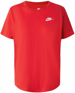 Nike Sportswear Tričko 'Club Essential'  červená / biela