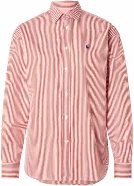 Polo Ralph Lauren Blúzka  hrdzavo červená / biela