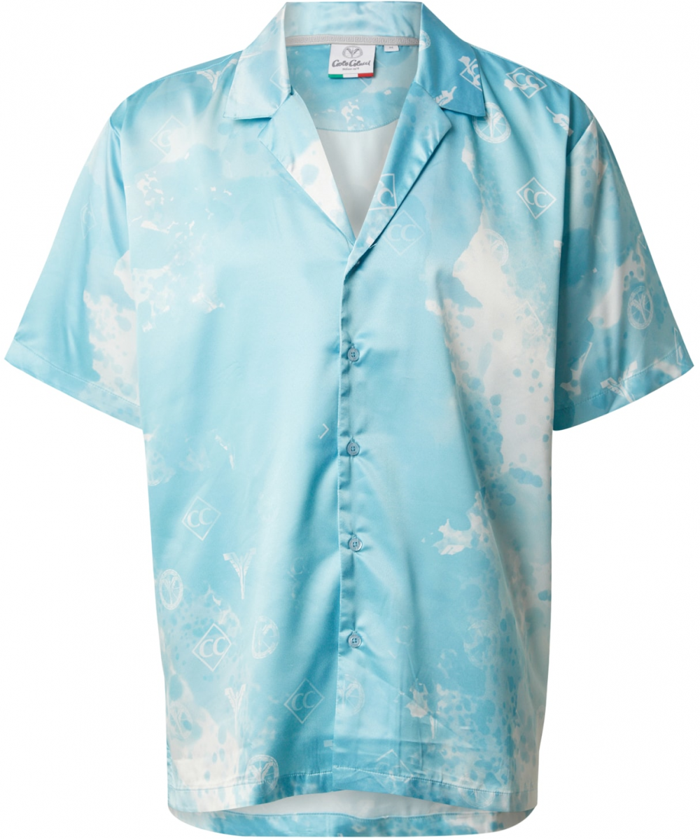 Carlo Colucci Košeľa  tyrkysová / biela