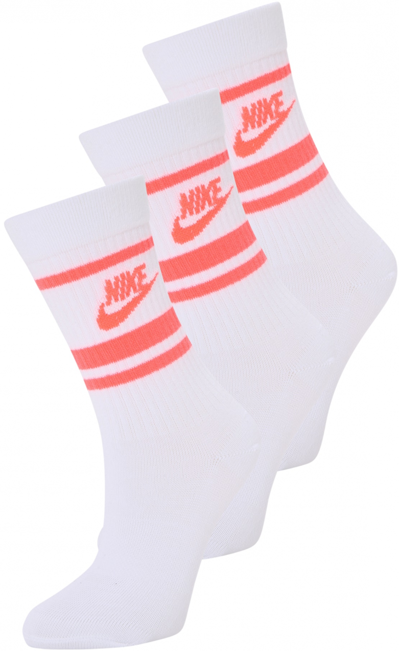 Nike Sportswear Ponožky 'Everyday Essential'  lososová / biela