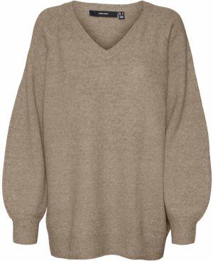 VERO MODA Sveter 'Leaf'  piesková