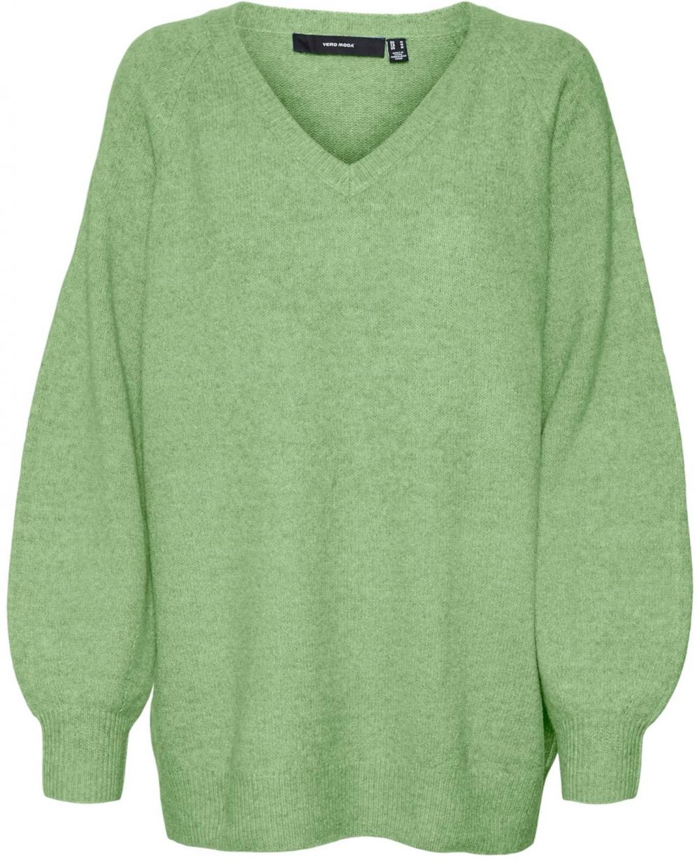VERO MODA Sveter 'LEAF'  pastelovo zelená