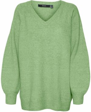 VERO MODA Sveter 'LEAF'  pastelovo zelená