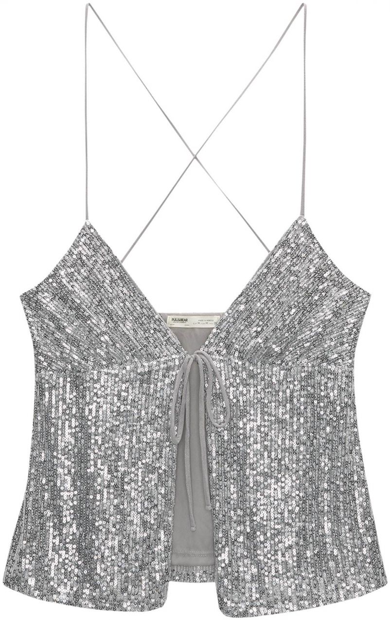 Pull&Bear Top  strieborná