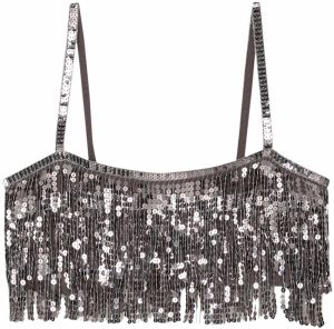 Pull&Bear Top  sivá / strieborná