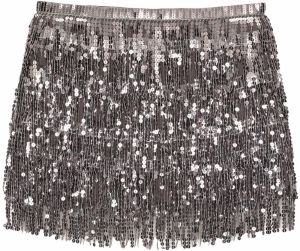 Pull&Bear Sukňa  sivá / strieborná