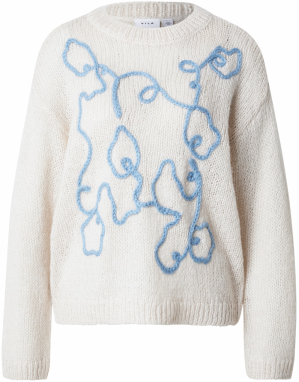 VILA Sveter  béžová / svetlomodrá