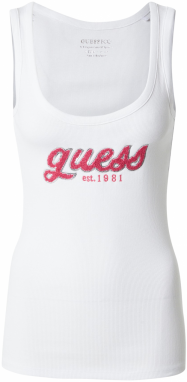 GUESS Top 'CHENILLE'  svetločervená / biela